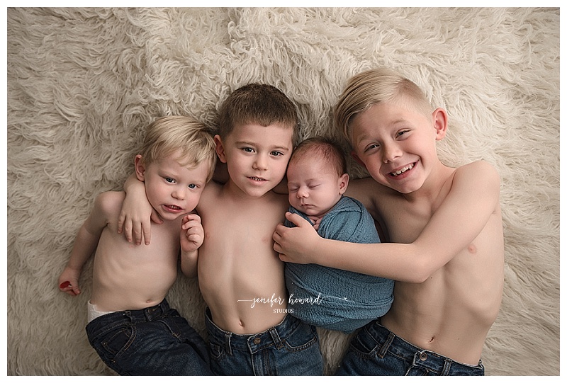 Newborn with Siblings - NC Newborn Photography