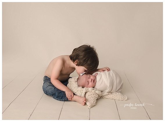 Stokesdale NC Newborn Photographer - Brother and Sister